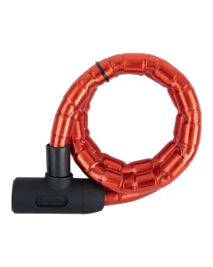 OXFORD ZABEZPIECZENIE ANTYKRADZIEŻOWE WZMOCNIONE BARIIER ARMOURED CABLE 1.4mx25mm (ZAMKNIĘCIE NA KLUCZ) KOLOR CZERWONY
