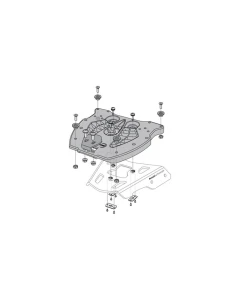 PŁYTA MONTAŻOWA DO ALU-RACK POD KUFER CENTRALNY TRAX, ADAPTER PLATE, SW-MOTECH