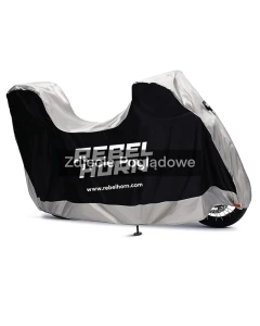 POKROWIEC NA MOTOCYKL REBELHORN SHELTER Z MIEJSCEM NA KUFER BLACK SILVER M