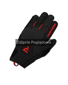 RĘKAWICE MOTOCYKLOWE DAMSKIE REBELHORN CORE BLACK RED WXL