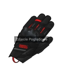 RĘKAWICE MOTOCYKLOWE REBELHORN DEFENDER BLACK RED M