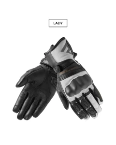 RĘKAWICE SKÓRZANE REBELHORN PATROL LADY BLACK/GREY DL
