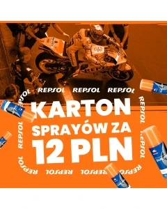 REPSOL PROMOCJA OLEJ SILNIKOWY 4T SMARTER SPORT 10W40 BECZKA 60L, MA2 PÓŁSYNTETYCZNY + KARTON 12 SZTUK SMARU DO ŁAŃCUCHA QUALIFIER CHAIN 400ML