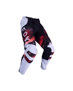 SPODNIE MOTOCYKLOWE FOX 180 KAIROS WHITE/FLUO RED 28
