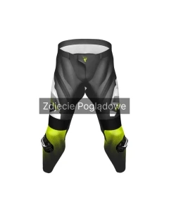 SPODNIE SKÓRZANE REBELHORN INFERNO BLACK/WHITE/FLUO YELLOW 48