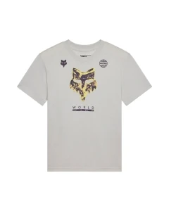 T-SHIRT DAMSKI FOX IMAGE PRINT LIGHT GREY L