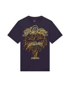 T-SHIRT FOX IMAGE PRINT PLUM OVERSIZED PERFECT XL