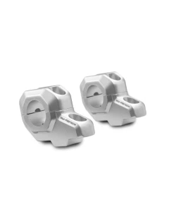 ZESTAW PODWYŻSZAJĄCY KIEROWNICĘ 28MM, PODWYŻSZENIE 30MM, PRZESUNIĘCIE 22MM, SILVER, SW-MOTECH