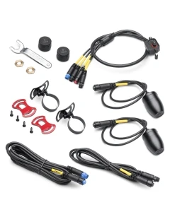 Zestaw rozszerzający Bikeplay Pro: 2 kamery, kabel i 2 czujniki TPMS